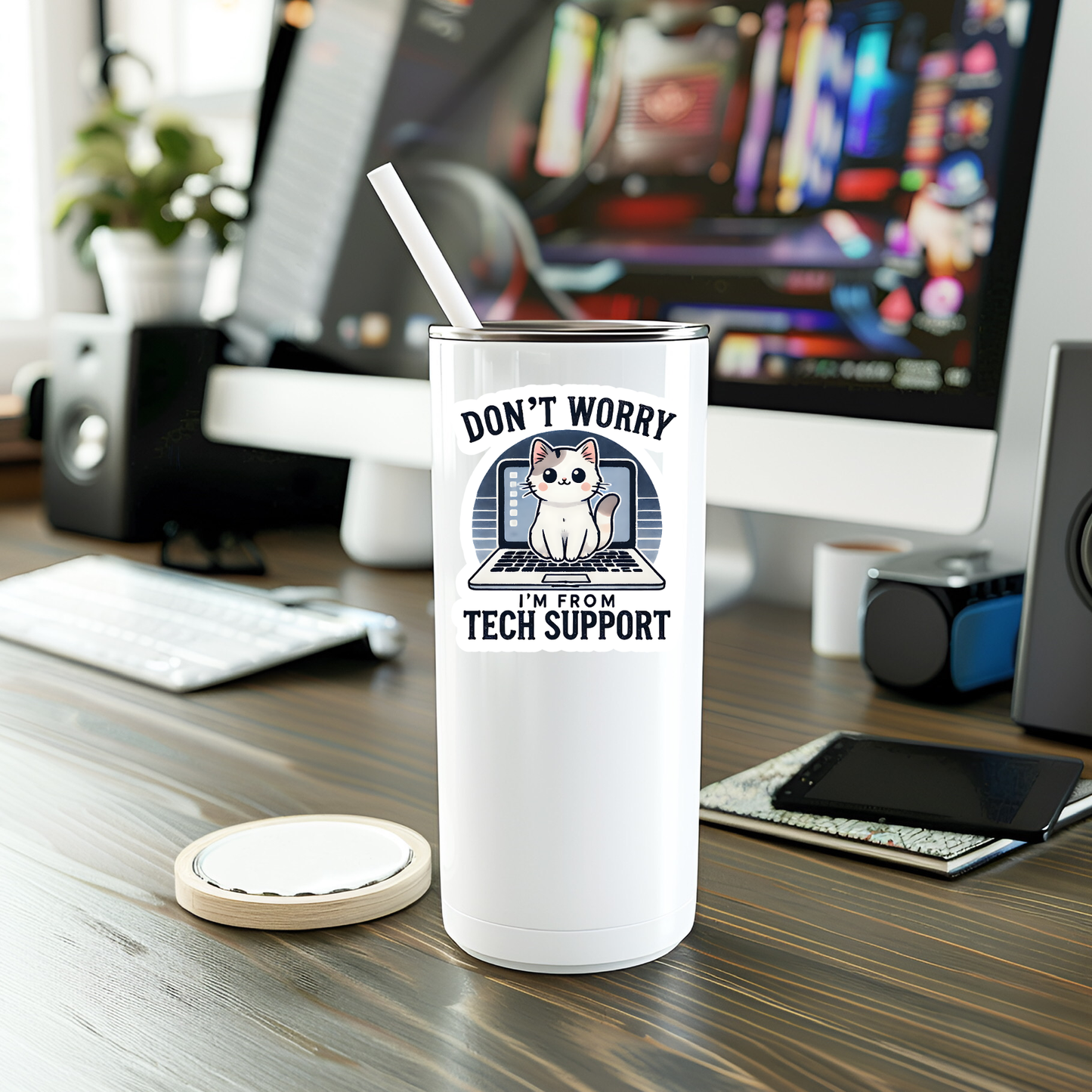 Tech Support Vinyl Sticker