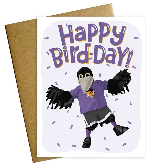Happy Bird-Day Ravens Birthday Card