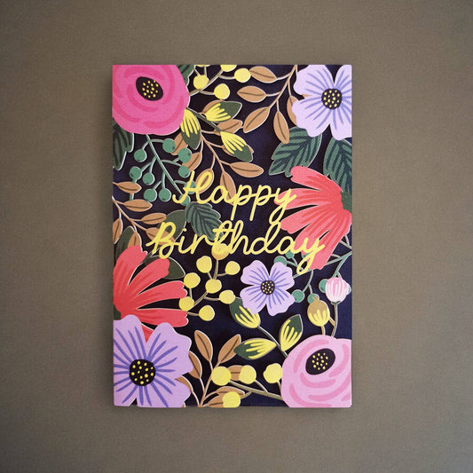 DIECUT BIRTHDAY FLOWERS GREETING CARD ALLJOY