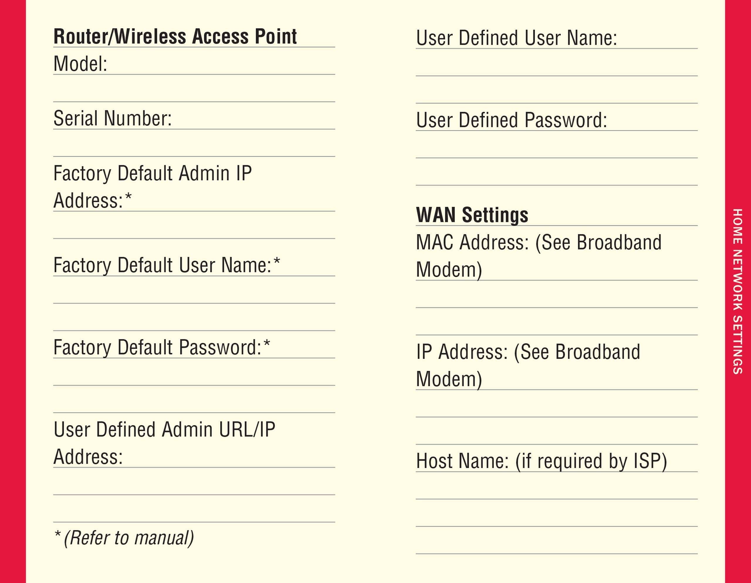 Large Print Internet Address & Password Logbook