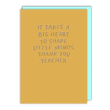 Heart Teacher Thank You Card