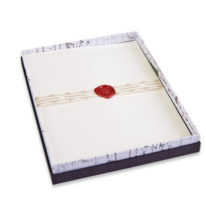 Classic Linen Brilliant White Stationery Set Gift Box - 20/10