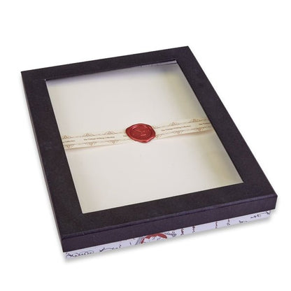 Classic Linen Brilliant White Stationery Set Gift Box - 20/10