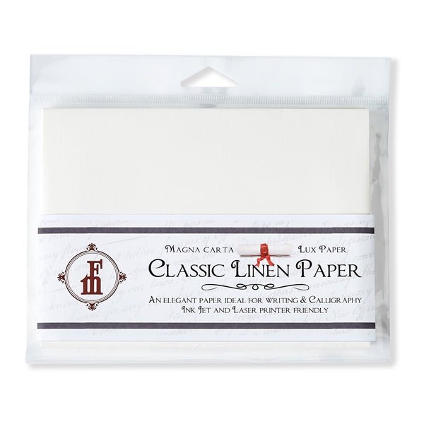 Classic Linen A6 Brilliant White Envelopes -10pk