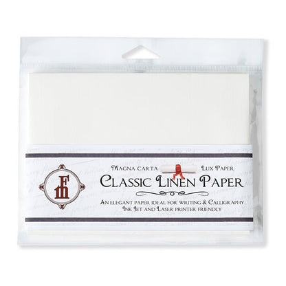 Classic Linen A6 Brilliant White Envelopes -10pk