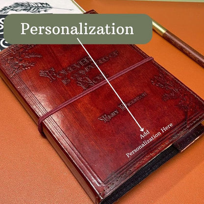 Emily Dickinson Refillable Leather Journal - "Forever Is Composed Of Now"