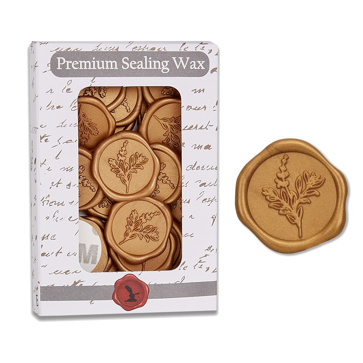 Botanical Adhesive Wax Seal Stickers for Envelopes and Invitations (25-Pack) 6 Colors