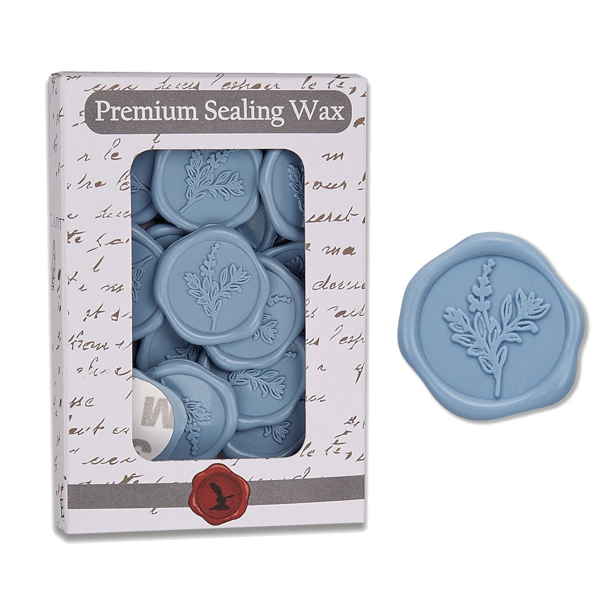 Botanical Adhesive Wax Seal Stickers for Envelopes and Invitations (25-Pack) 6 Colors