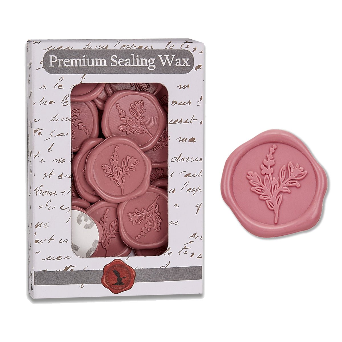 Botanical Adhesive Wax Seal Stickers for Envelopes and Invitations (25-Pack) 6 Colors