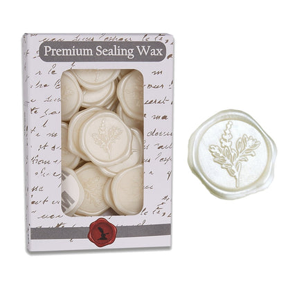 Botanical Adhesive Wax Seal Stickers for Envelopes and Invitations (25-Pack) 6 Colors