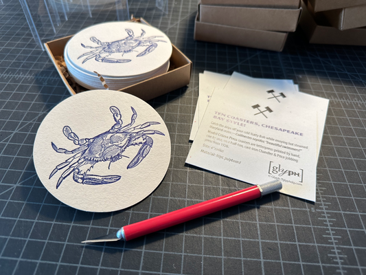 Blue Crab Coaster Set (10)