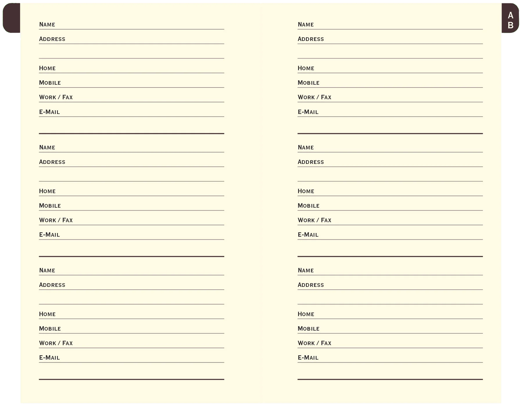 Butterflies Address Book