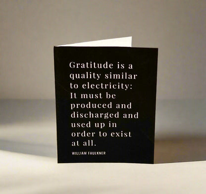 Thank You- William Faulkner, Card