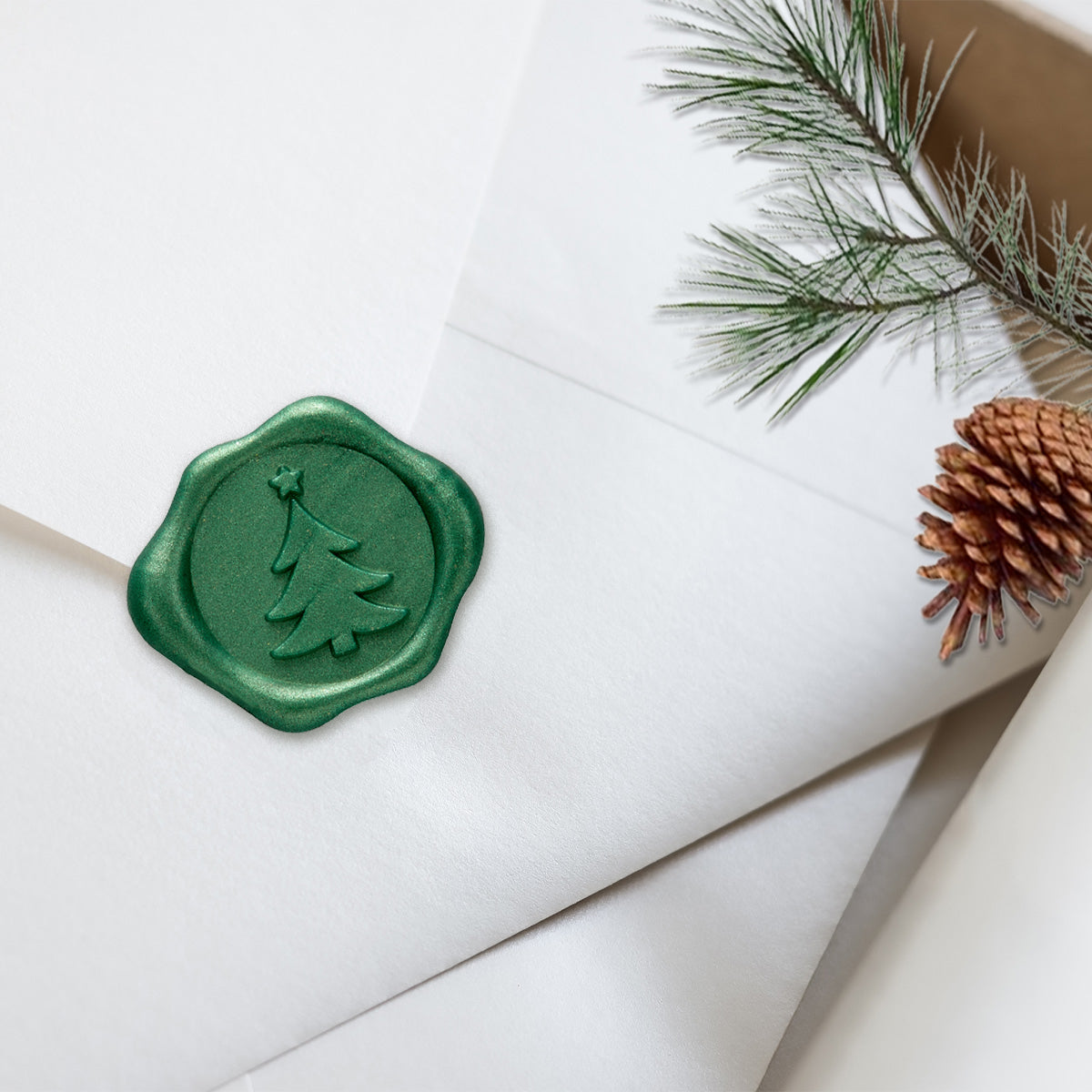 Assorted Christmas Adhesive Wax Seal Stickers for Christmas Cards and Holiday Mail (25-Pack)