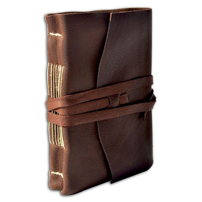 Manufactus Medieval Leather Journal - Amalfi Paper & Nabuk Leather - Hand-Stitched in Italy - 3 Sizes