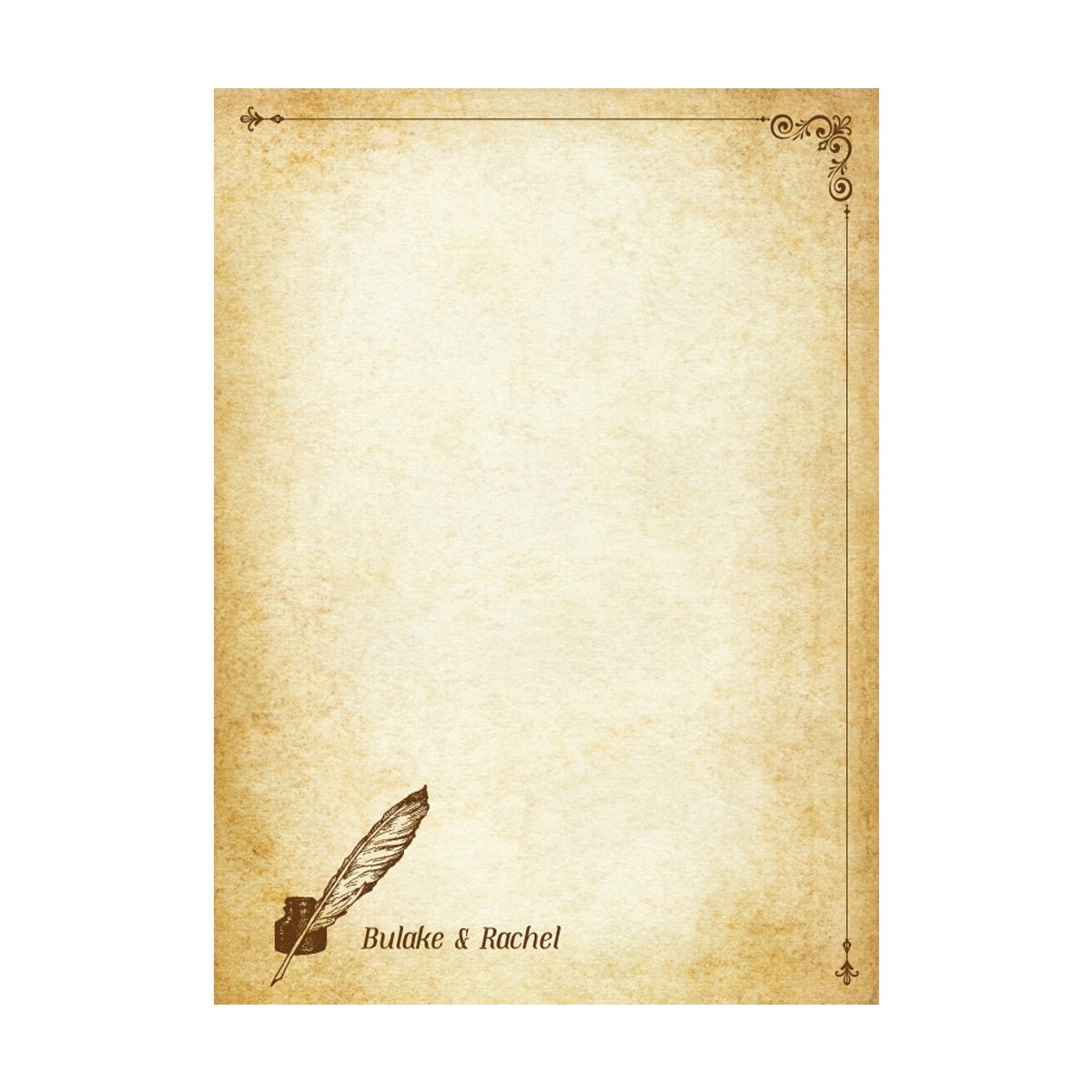Parchment Stationery Vintage Design Boxed Gift Set -20/10 with Personalization option
