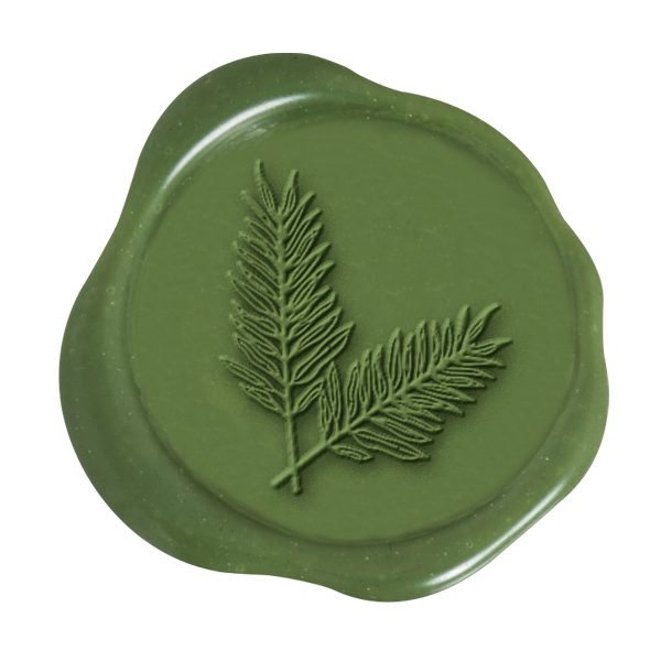 Fern Adhesive Wax Seal Stickers for Envelopes and Invitations (25-Pack)