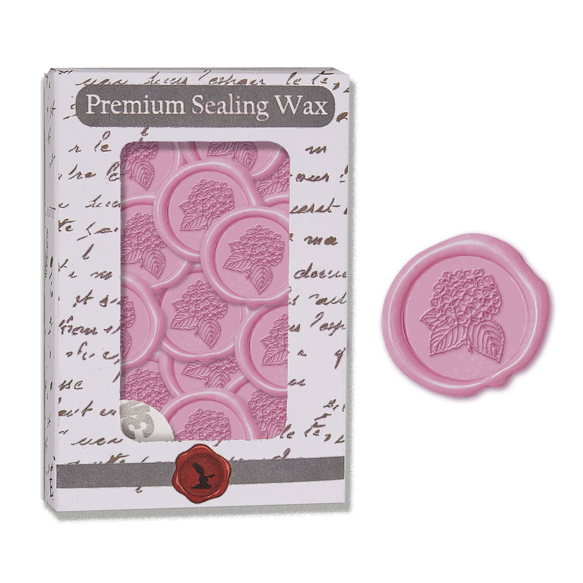 Hydrangea Adhesive Wax Seal Stickers for Envelopes and Invitations (25-Pack)