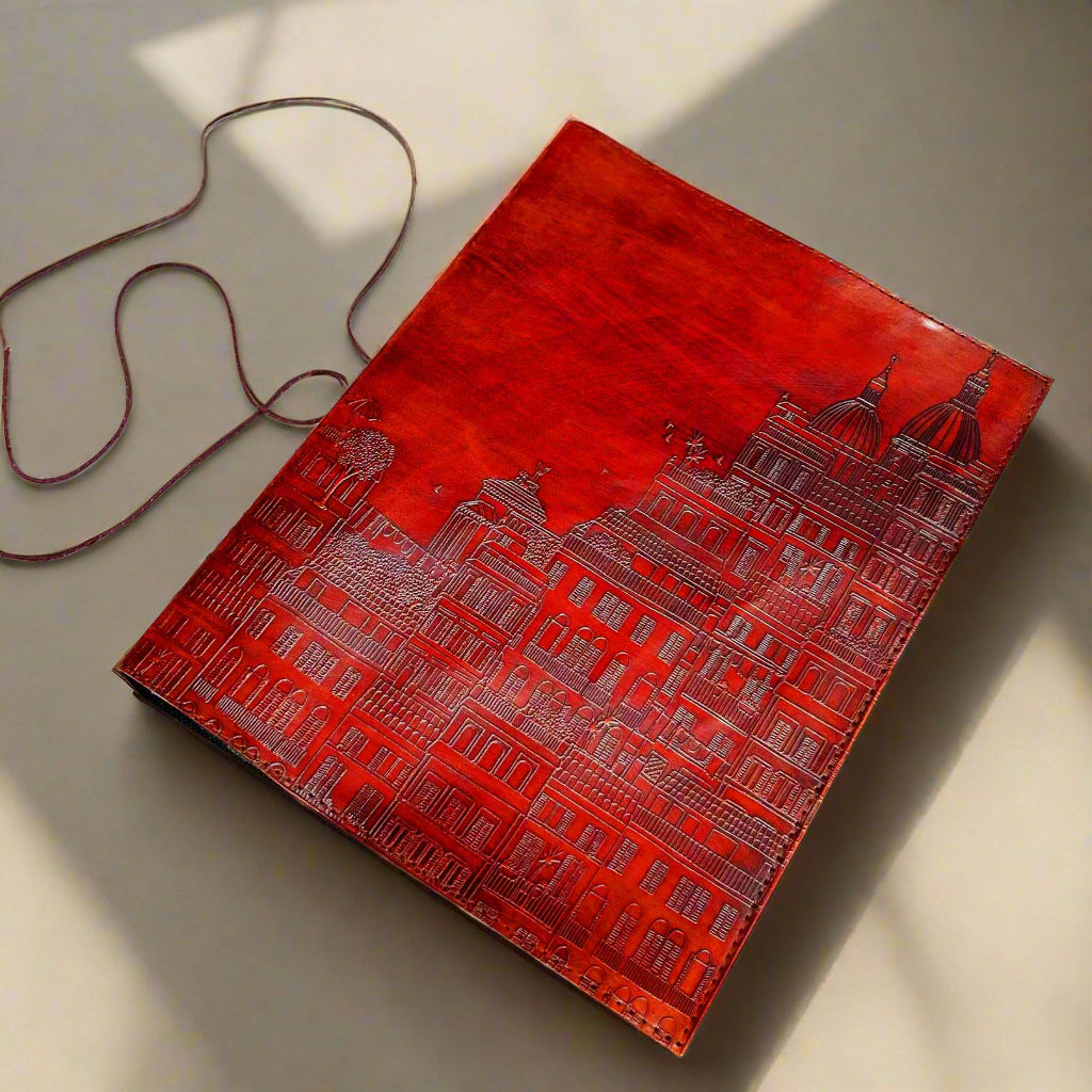 European Adventure: 10x13 Leather Journal