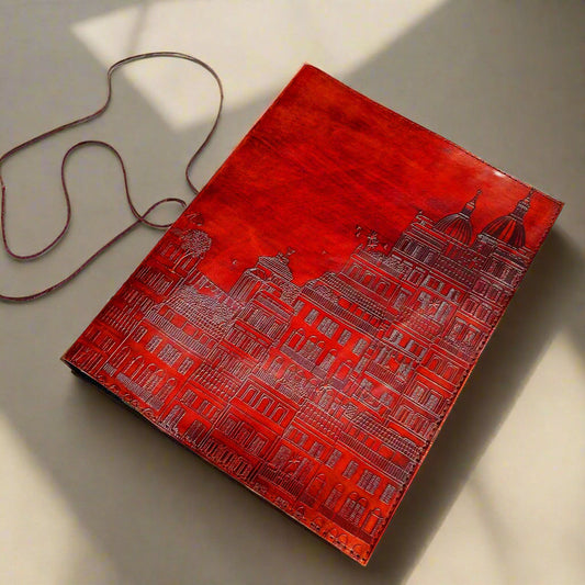 European Adventure: 10x13 Leather Journal