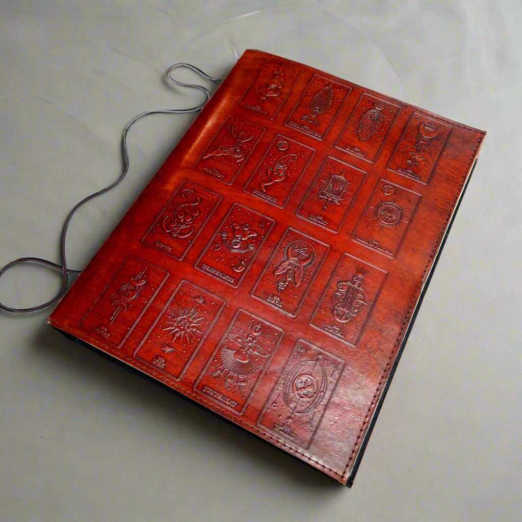 Mystic Tarot: 10x13 Leather Journal