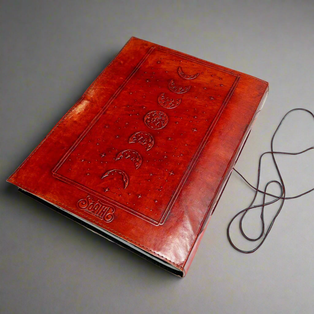 Mystic Tarot: 10x13 Leather Journal