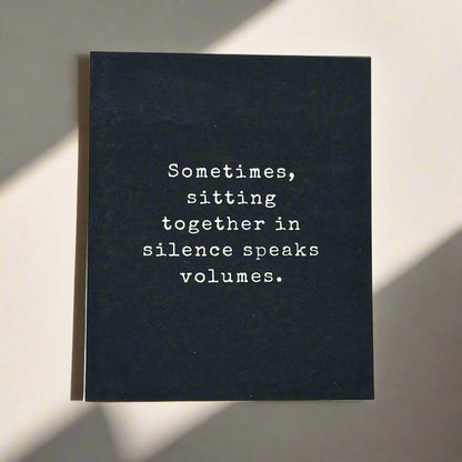 Sitting in Silence, Card
