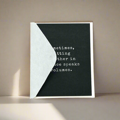 Sitting in Silence, Card