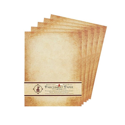 Aged Parchment Stationery Paper - 8.5 x 11” - Printed Antique Texture - 20 Pack - Printer Friendly
