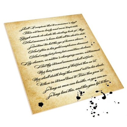 Aged Parchment Stationery Paper - 8.5 x 11” - Printed Antique Texture - 20 Pack - Printer Friendly