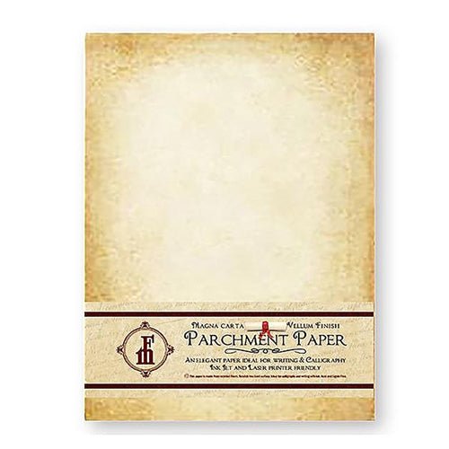 Aged Parchment Stationery Paper - 8.5 x 11” - Printed Antique Texture - 20 Pack - Printer Friendly
