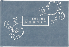 In Loving Memory Guest Book - Blue