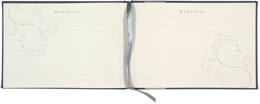 In Loving Memory Guest Book - Blue
