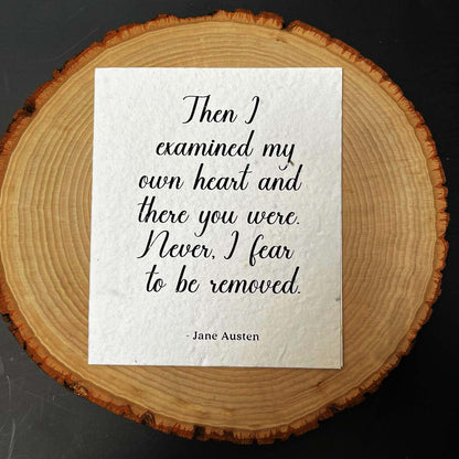 Jane Austen, Examined My Own Heart