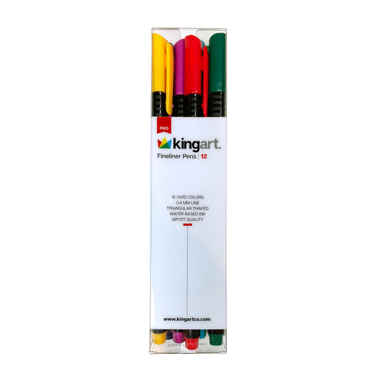 KingArt Pro Fineliner Set - 12 Colors