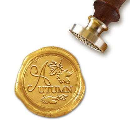 Autumn Wax Seal Stamp with Rosewood Handle- #1433CD