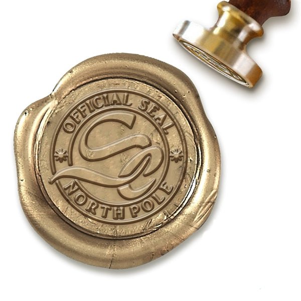 North Pole Seal Wax Seal Stamp with Black Wood Handle #5501CD