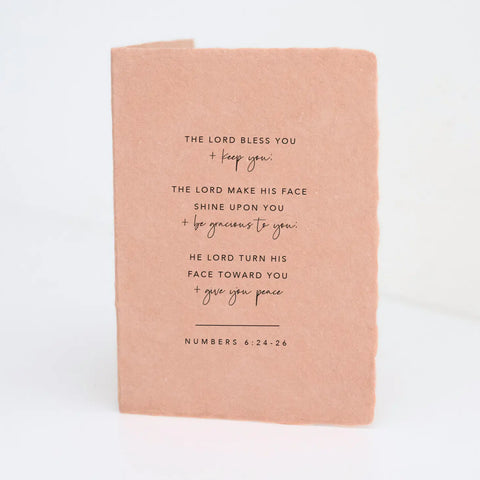 "Lord Bless You & Keep You" Religious Greeting Card Folded