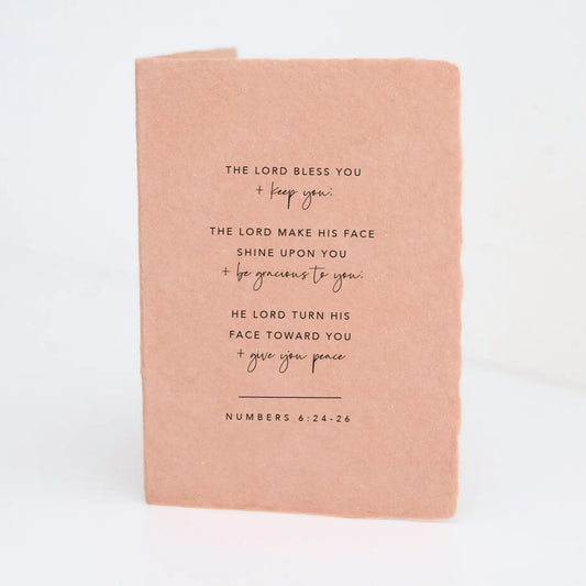 "Lord Bless You & Keep You" Religious Greeting Card Folded