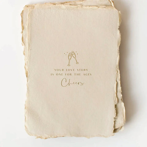 "You love story is one for the ages!" Wedding Greeting Card Folded