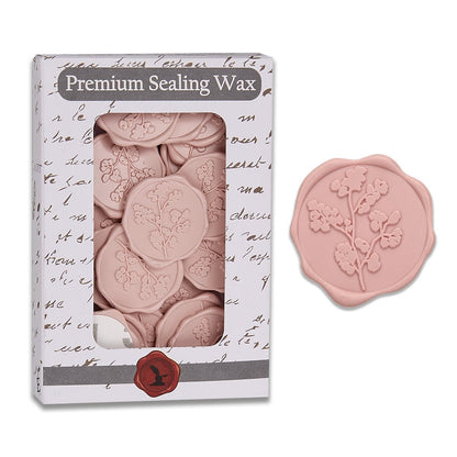 Maidenhair Adhesive Wax Seal Stickers for Envelopes and Invitations (25-Pack) 6 Colors