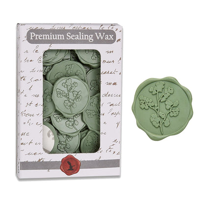 Maidenhair Adhesive Wax Seal Stickers for Envelopes and Invitations (25-Pack) 6 Colors