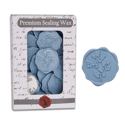 Maidenhair Adhesive Wax Seal Stickers for Envelopes and Invitations (25-Pack) 6 Colors
