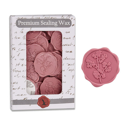 Maidenhair Adhesive Wax Seal Stickers for Envelopes and Invitations (25-Pack) 6 Colors