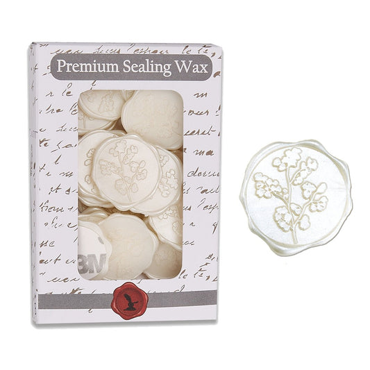 Maidenhair Adhesive Wax Seal Stickers for Envelopes and Invitations (25-Pack) 6 Colors