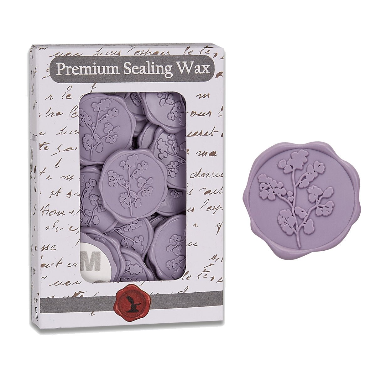 Maidenhair Adhesive Wax Seal Stickers for Envelopes and Invitations (25-Pack) 6 Colors