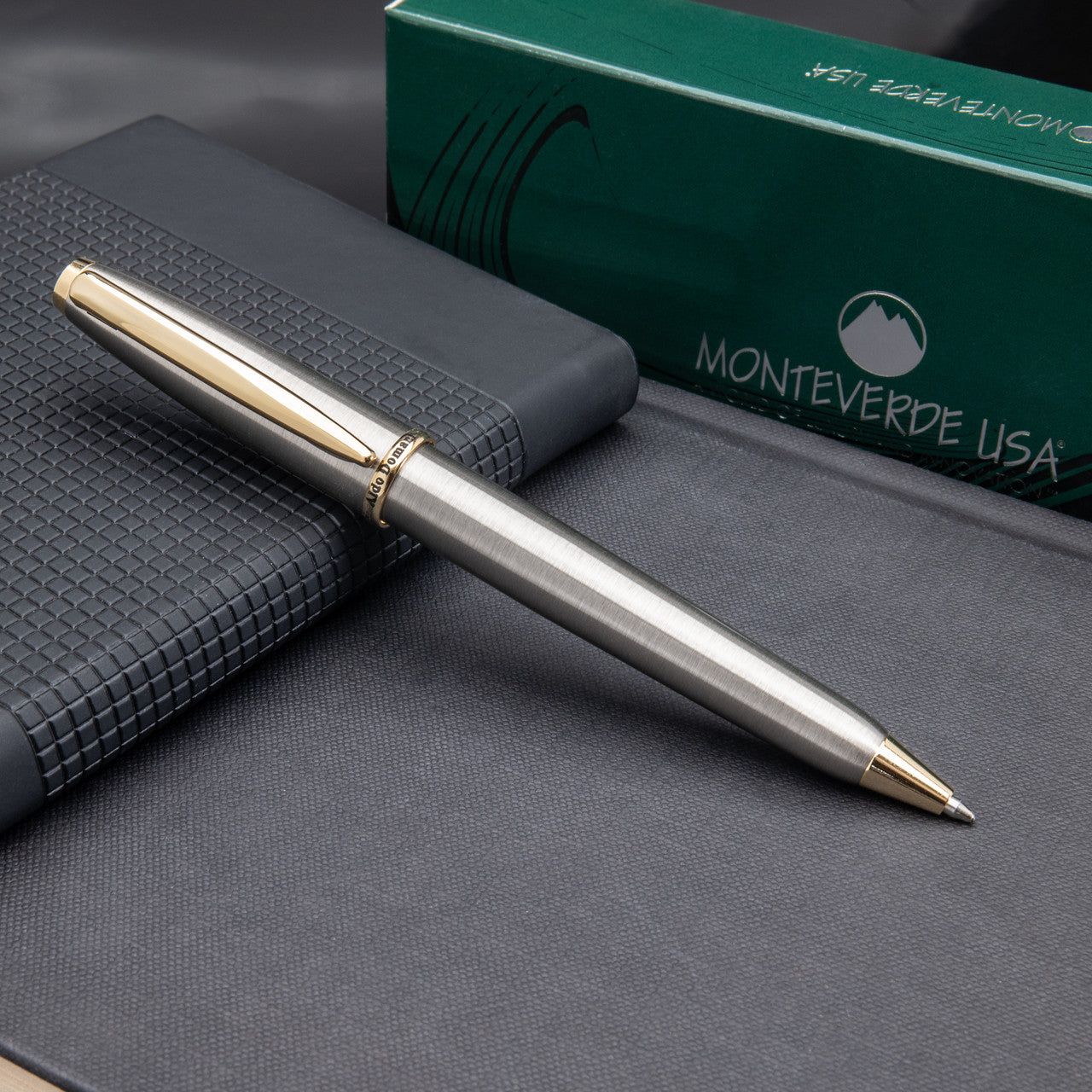 Monteverde Aldo Domani fountain pen in brushed silver