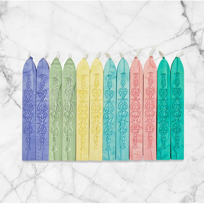 Pastel Premium Sealing Wax with wick- 12PK Saver Pack Assortment