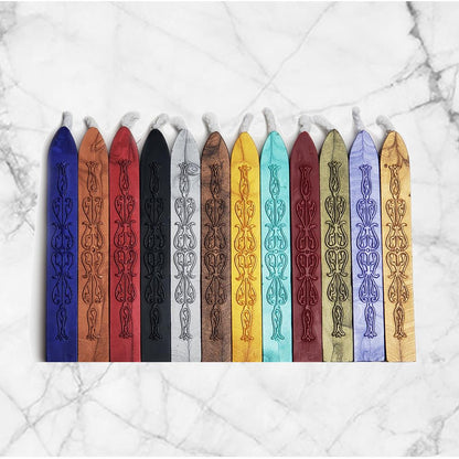 Jeweltones Premium Sealing Wax with wick- 12PK Saver Pack Assortment