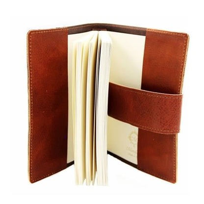 Manufactus Roma Refillable Leather Journal - 5x7 - Smooth Calfskin - Handcrafted in Italy